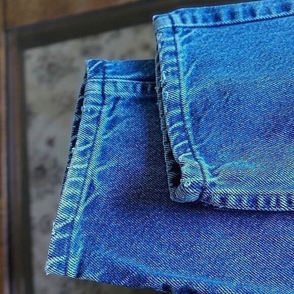 Vtg youth high-waisted tapered blue jeans - Picture 7 of 11